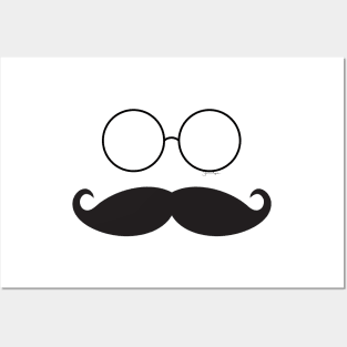 Glasses Mustachio III Posters and Art